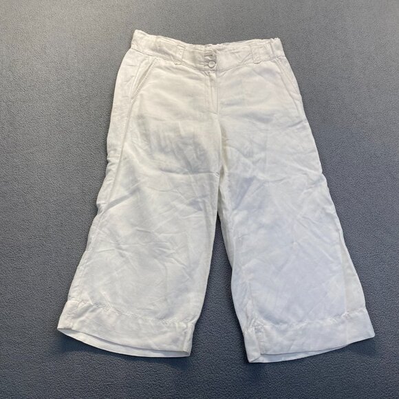 Nie + Zoe Woman’s High Rise Wide Leg Trousers Full Length Pants Size 4,Linen‎ - Picture 1 of 10